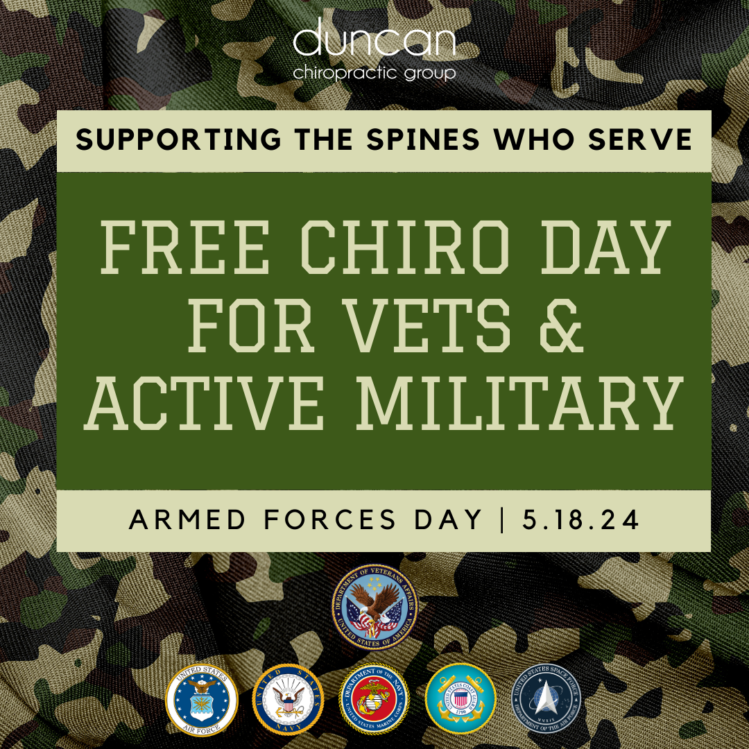 Free chiro day for vets & active duty military